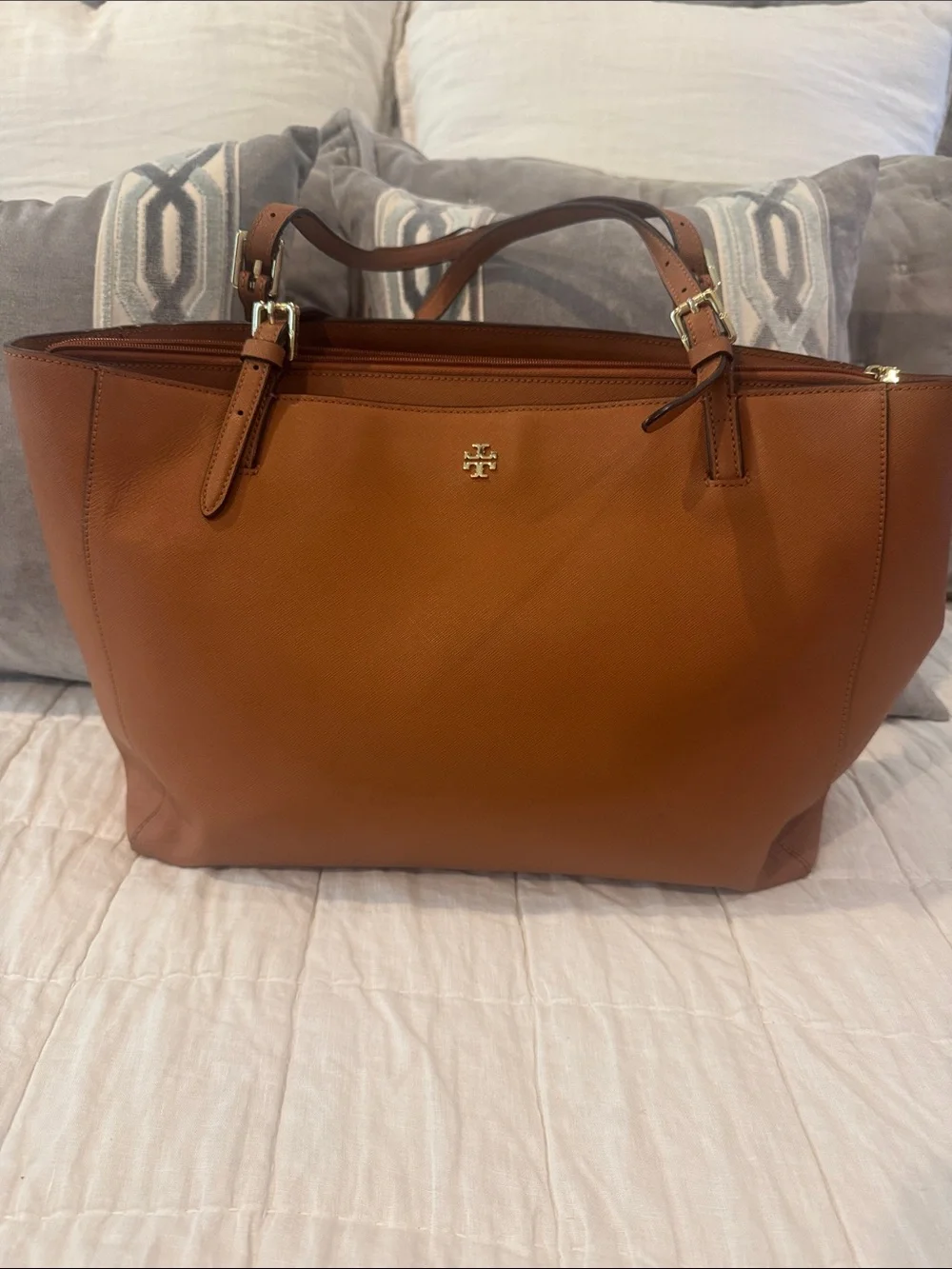 Tory Burch Large York Buckle Tote – Luggage Brown
